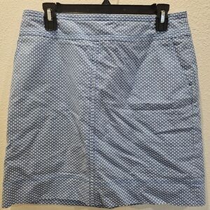 Talbots size 8 Skirt blue white sailboats and pockets